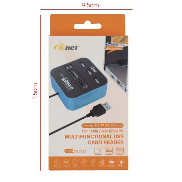 رم ریدر دی نت KS-9018COMBO USB HUB Ram Reader