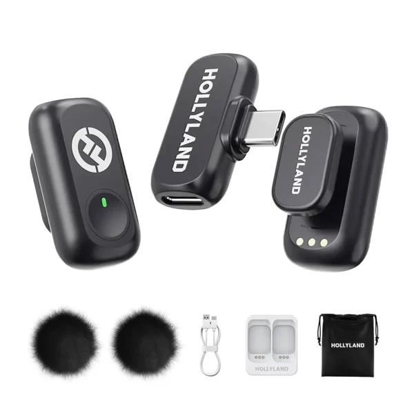 میکروفون بی‌سیم دو نفره Hollyland LARK A1 Mini Duo با کانکتور USB-C