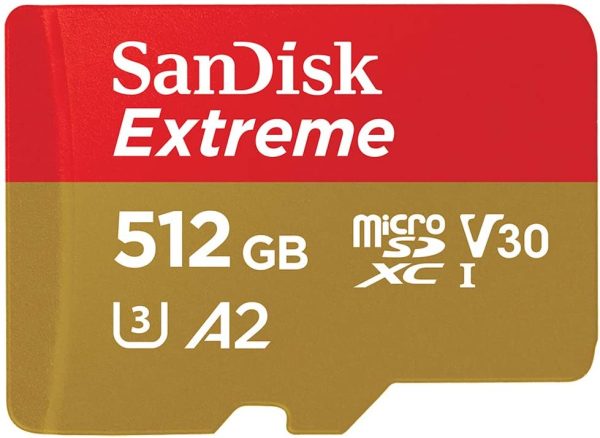 کارت حافظه microSDXC سن دیسک مدل Extreme  کلاس A2 استاندارد UHS-I U3 سرعت 190MBs ظرفیت 512 گیگابایت