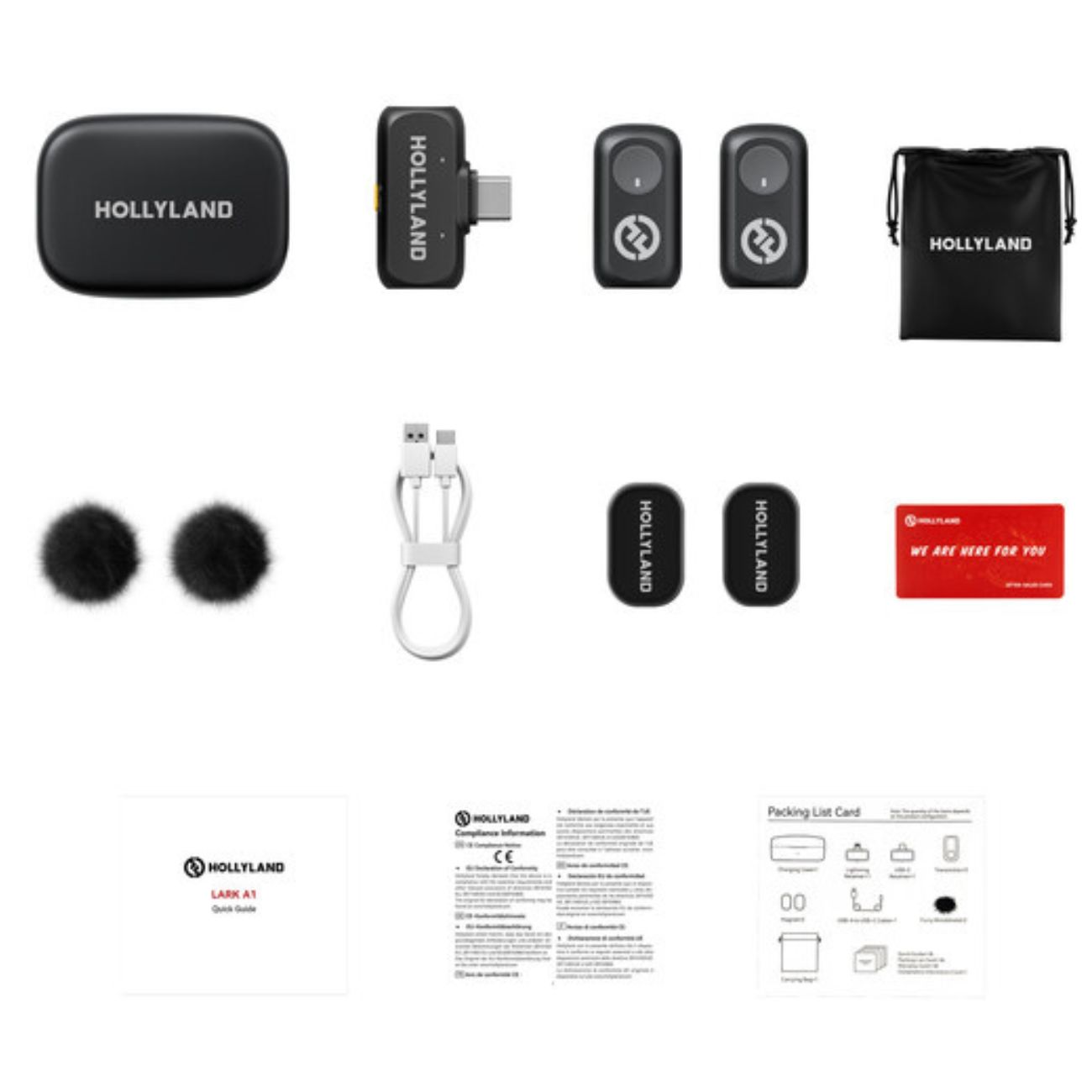 میکروفون یقه ای بی سیم Hollyland LARK A1 Duo 2-Person Wireless Microphone