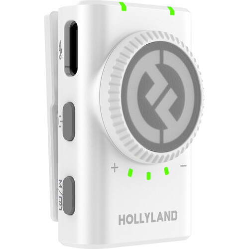 میکروفون یقه ای بی سیم سفید Hollyland LARK M2 DUO 2 Person Wireless Combo Microphone white